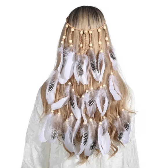 Accessories - Bohemian Feather Headband Headdress Headwear Headpiece BRAND NEW